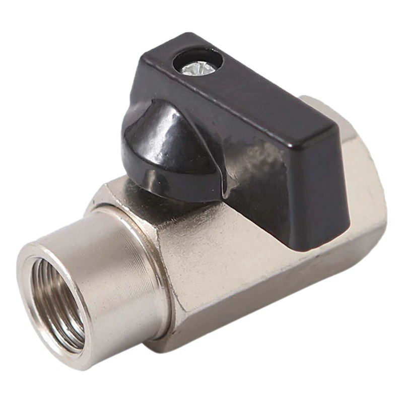 Водоотделитель гексагональной углеродистой стали шаровой кран 2 точки 3 точки Новый углеродистой стали железа мини производители шарового крана Мини гальваническим клапан