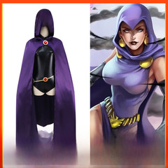 Foreign Trade DC Comics Hero Raven Teen Titan Raven Costume Halloween Performance Costume