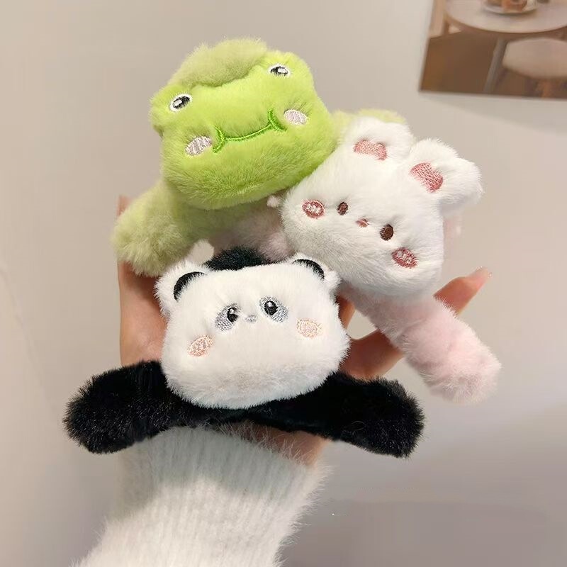 女性の後頭部用の漫画のクマのぬいぐるみヘアクリップ、大きなサメのヘアクリップ、髪のボリュームを減らすためのヘアクリップ、年齢を減らすヘッドバンド|undefined