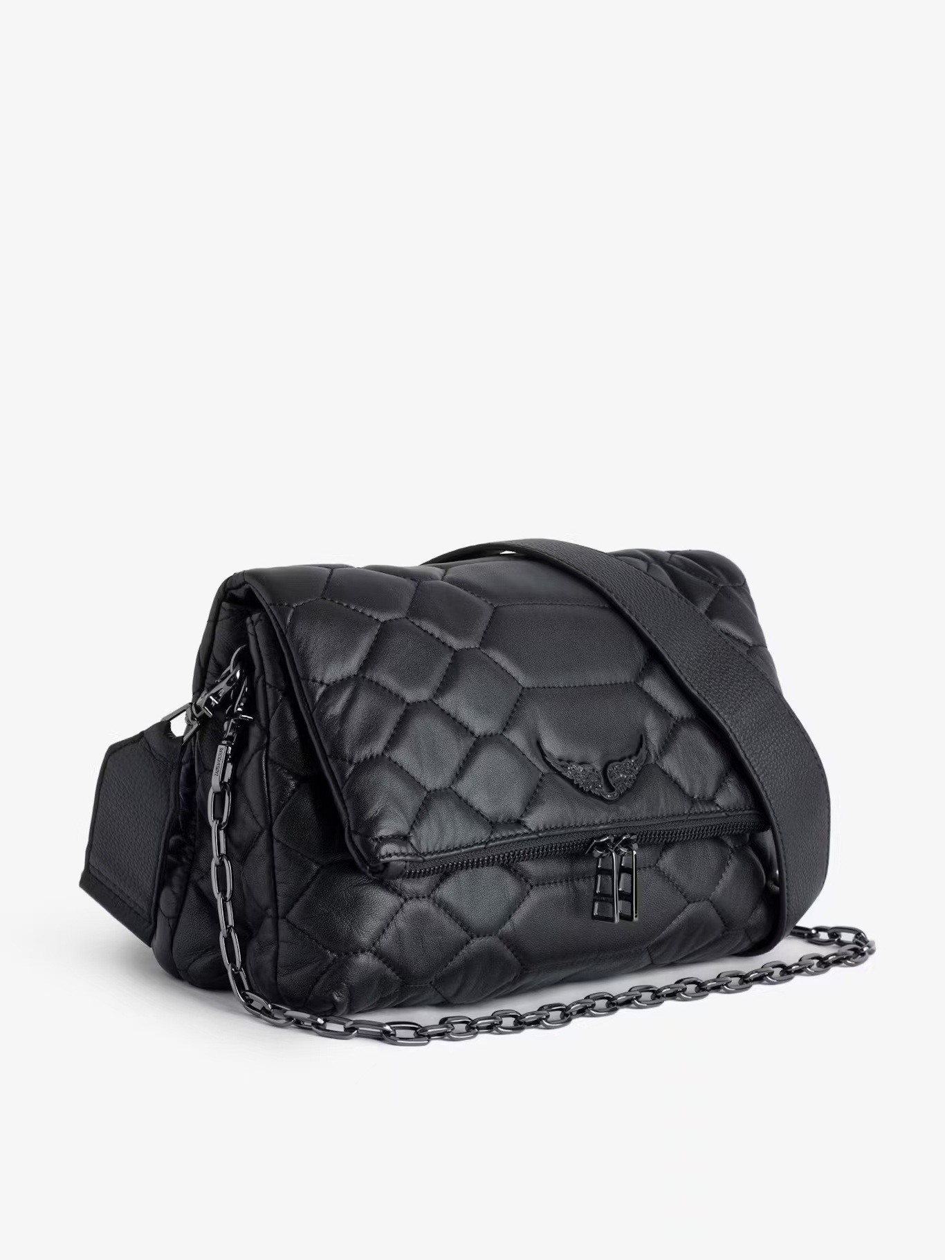 Zadig & Voltaire Quilted Duo Wings ZV Bag Black