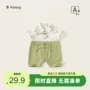 翻领拼色婴童夏季爬服