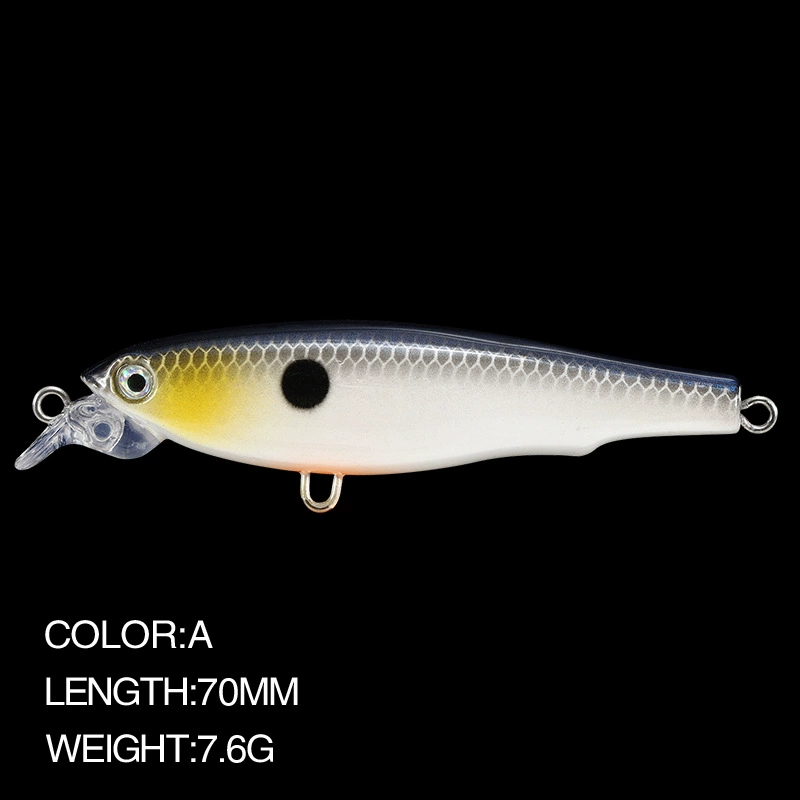 [路亚饵新款浮水远投米诺鱼饵仿生塑料硬饵70mm/7.6g钓鱼垂钓9095]