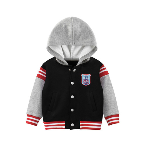 27kids European and American children's clothing autumn and winter new boys' jackets wholesale children's sweatshirts and hoodies plus velvet one piece consignment sale