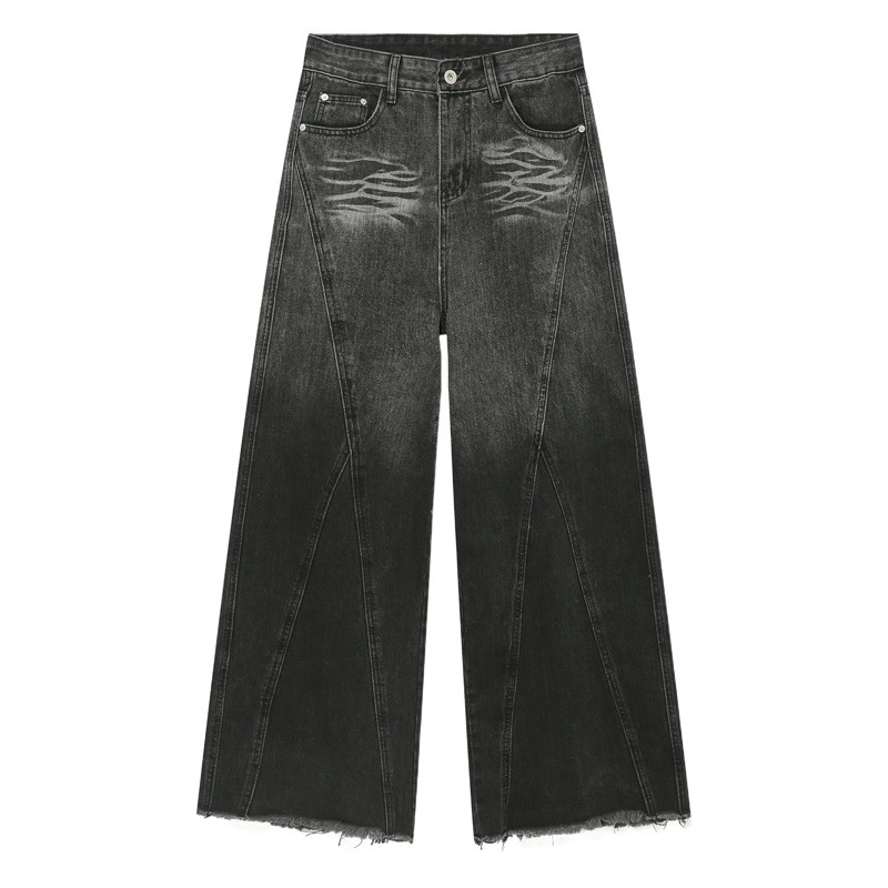 Mtlclothes ropa de Hombre | 2023 otoño nueva calle americana costura diseño suelto lavado jeans