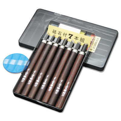 日本圆一紫檀原木雕刻刀套装橡皮印章模型HP-4/5/6/7手工艺术刻刀