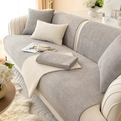 冬季燈芯絨沙發墊防滑簡約現代加厚保暖毛絨沙發坐墊子蓋布巾套罩