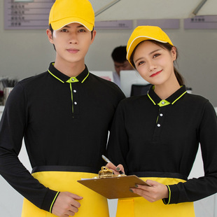 Zhi Ke Long-Sleeved T-Shirt Printed with Logo Graphic Advertising Shirt DIY Short-Sleeved Clothing Polo Shirt Work Clothes