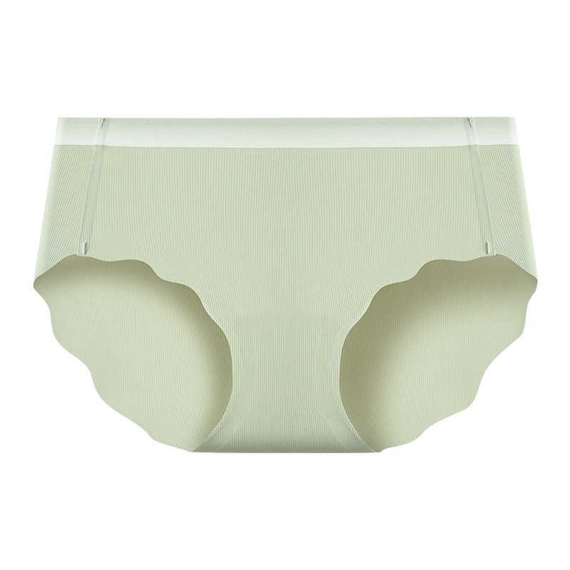 Yoga sin costuras nuevo deporte seda de hielo de secado rápido degradado sin costuras seda alargada entrepierna antibacteriana triángulo ropa interior para mujer cabeza