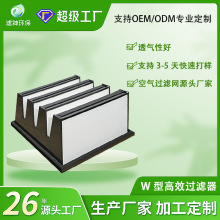 微型高效过滤器空气过滤W型工业大风量高效空气净化滤芯hepa跨境
