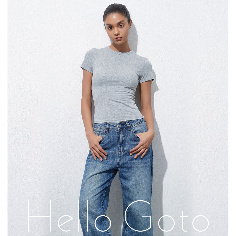 609 Eco Silk (wiTh CoasTer) Bra-free Slim Shoulder European and American HoT Girl Slimming BoTToming EasiesT for MaTch Round Neck T