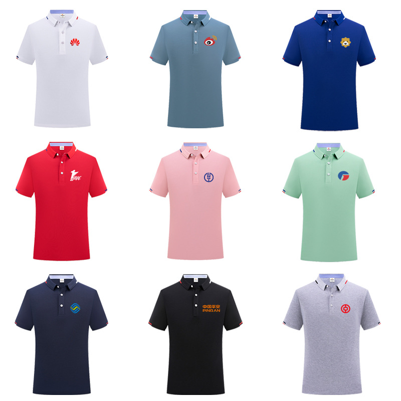 Camisas de algodón polo personalizadas logotipo solapa camiseta corporativa ropa de trabajo hombre y mujer de manga corta camiseta de secado rápido impresión bordado
