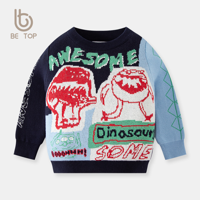 Children's Winter Pullover Baby Warm Sweater Boys Korean Tops Children's Clothing One Piece Dropshipping