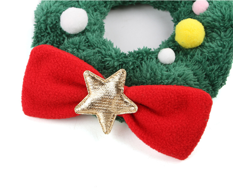 Hund julhalsband katt halsduk söta fototillbehör Teddy Bichon Pomeranian halsduk husdjur haklapp huvudbonader_voghion.com