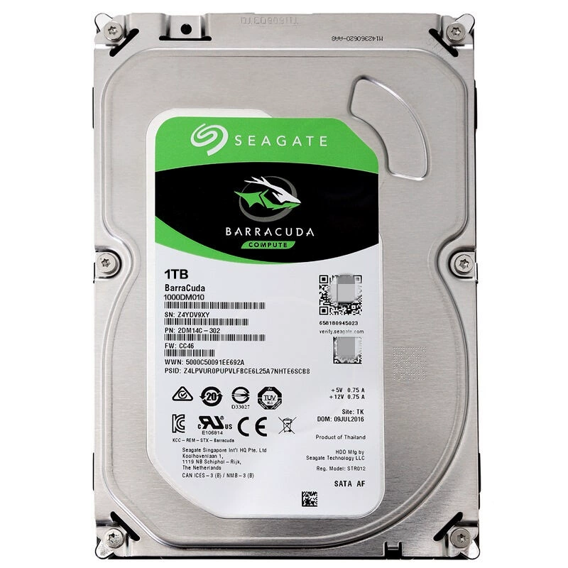Подходит для Seagate 1 ТБ SATA настольный 3.5-дюймовый жесткий диск ST1000DM010 для видеонаблюдения, CMR, вертикальный