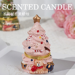 新しいクリエイティブ陶磁器缶クリスマスツリーのアロマキャンドルかわいいアロマデスクトップ装飾クリスマスプレゼント卸売り