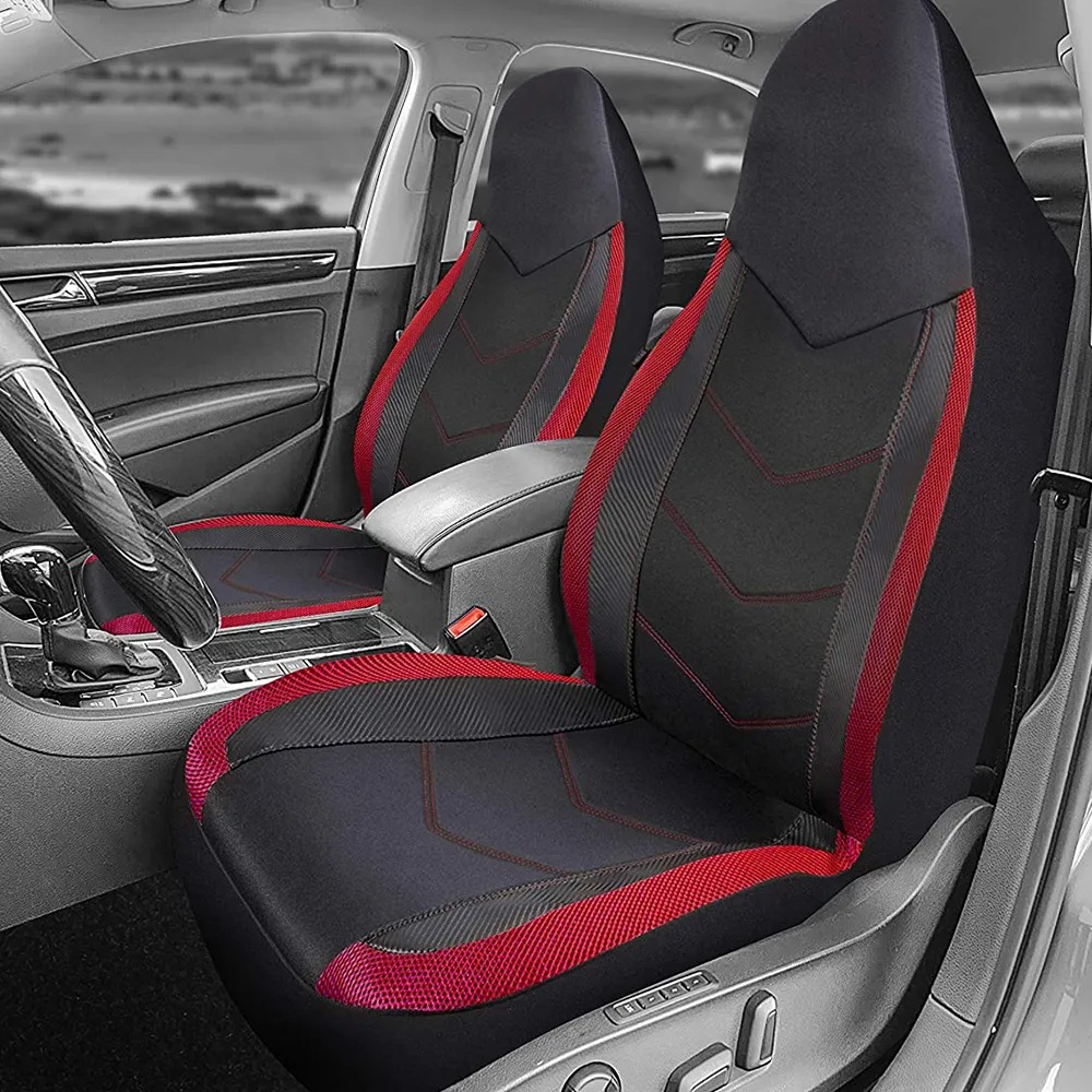 Car Seat Cover 2 Front Seat High Back Hooded Four Seasons Neutral Sandwich Fabric Cross-Border Hot Sale