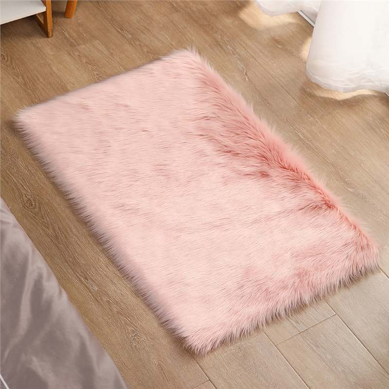 Nordicins sala de estar alfombra dormitorio adornos cama cama habitación de niña mesa de té negro red cama debajo de alfombra de peluche