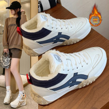 ins韩版新款加绒阿甘鞋高帮女2024冬季学生跑步运动厚底休闲NK858