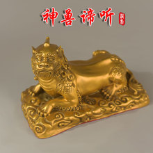 九华山谛听摆件纯铜地藏王神兽风水吉祥物客厅玄关家居摆设装饰品