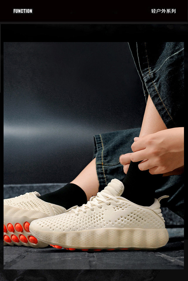 Giày thể thao chạy bộ nam cổ thấp, đế cao su đúc, gót 3–5 cm, lưới thoáng khí, massage lòng bàn chân, form rộng cỡ lớn — A002 màu xám, A002 xanh dạ quang, A002 Đen Cam, Một 002m màu chi tiết 11