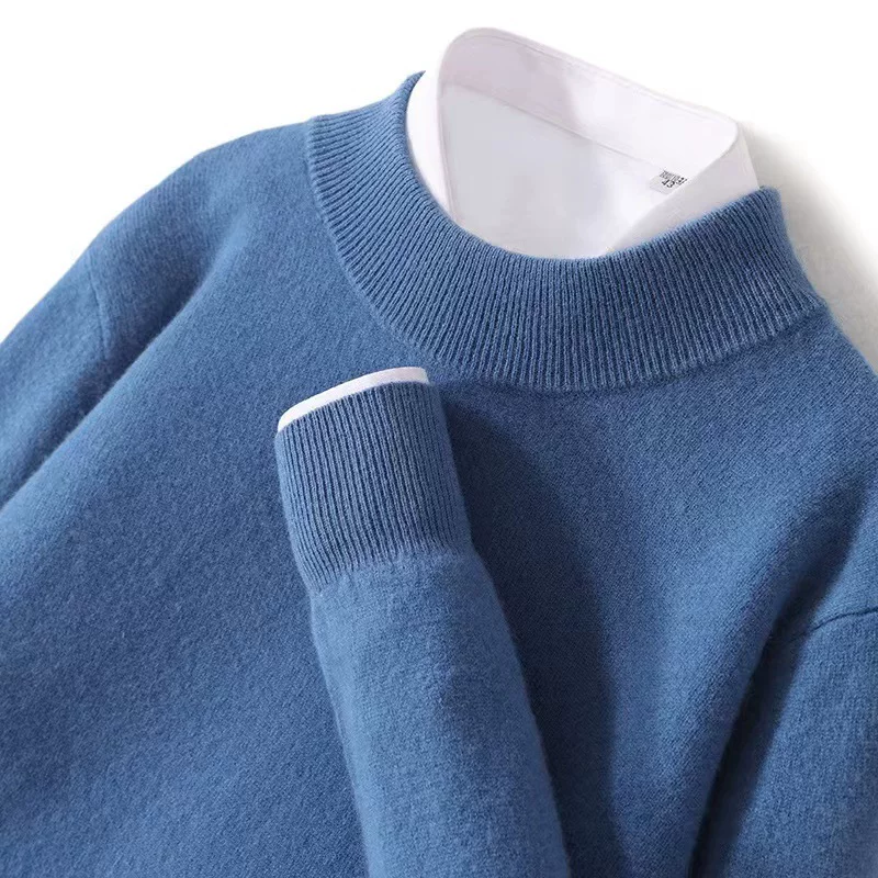 Demi-season woolen elite keep warm knitted sweater for leisure, plus size