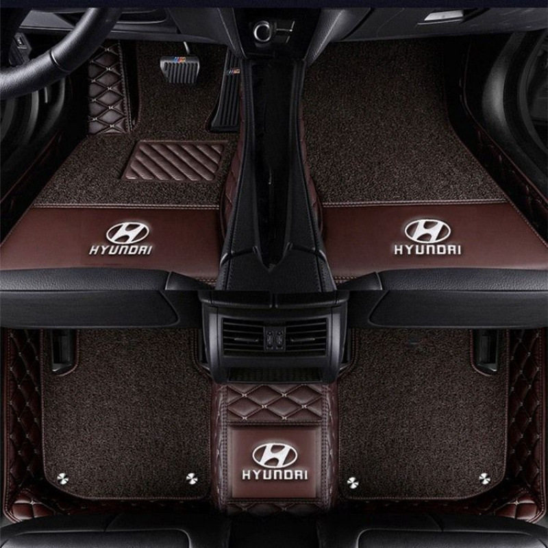 适用现代朗动领动途胜索纳塔悦纳名图ix35伊兰ix25全包汽车脚垫