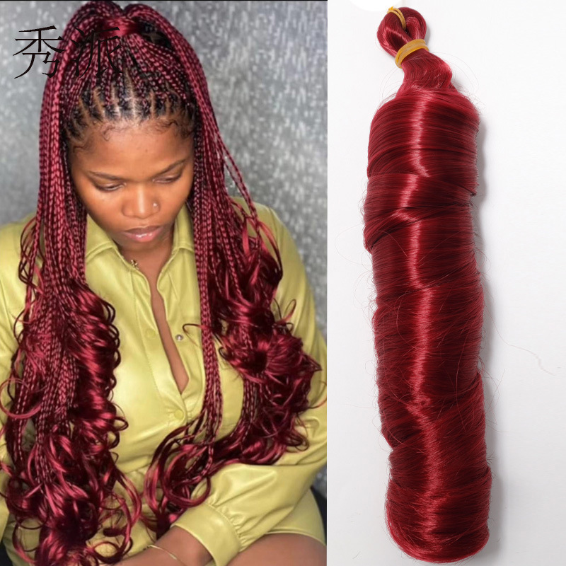 28inch French Loose Wave Crochet Braids Hair African wig Braids wholesale