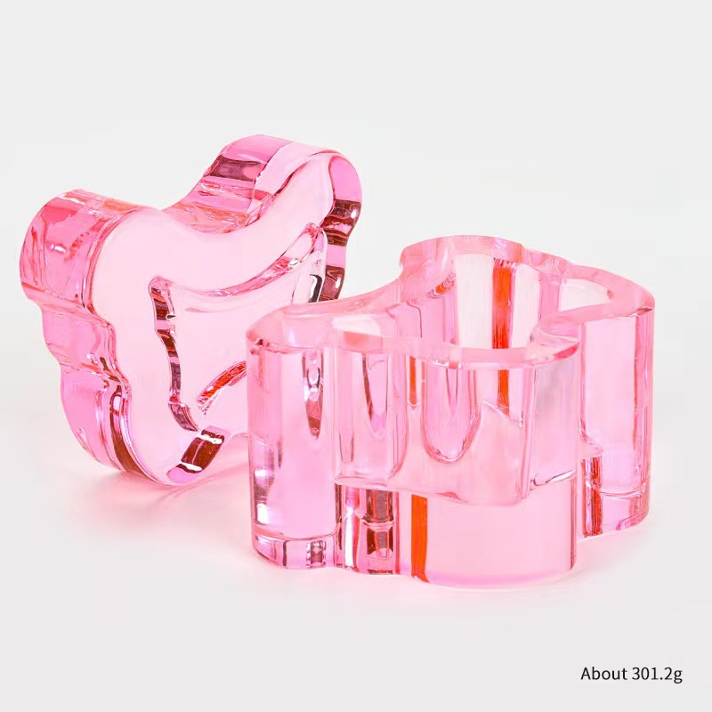 Mariposa de gama alta Crystal Cup-Rosa transparente