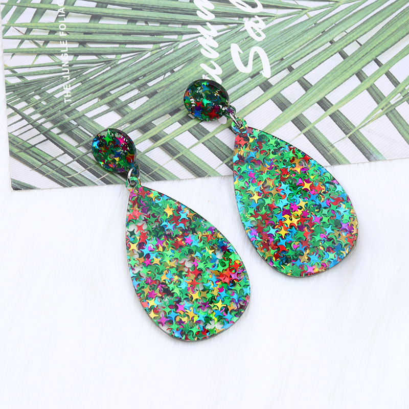 Cute Water Droplets Arylic Printing Women's Drop Earrings 1 Pair display picture 15