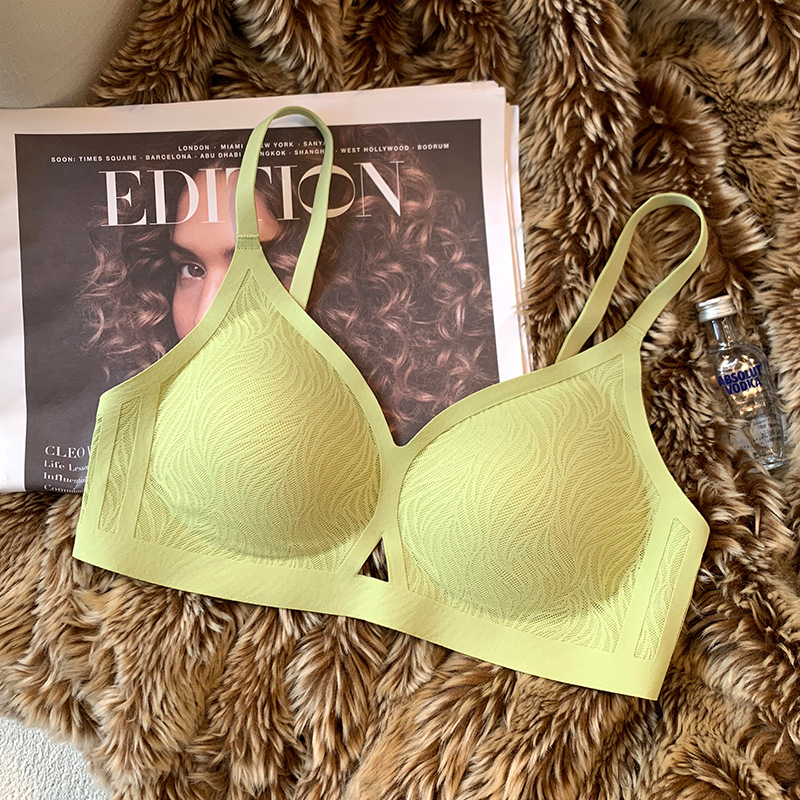 931 delgada sin costuras cómoda sexy ropa interior de las mujeres empuja hacia arriba el pecho grande pequeño sujetador de mama anti-flacidez inalámbrica