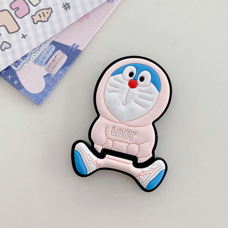 漫画卸売かわいい伸縮トロリー猫電話ケースアクセサリー装飾デスクトップ自己粘着ステッカー兼用スタンドイン|undefined