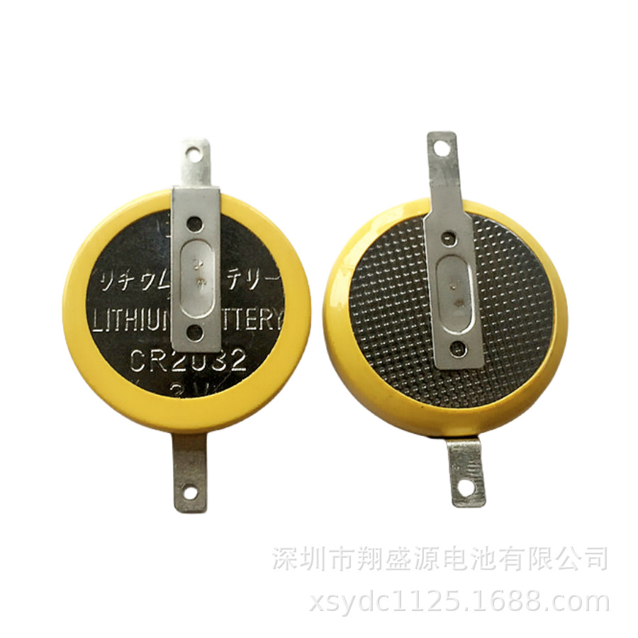 源头厂家直销CR2032贴片180°焊脚电池3V全新正品CR2032贴片电池