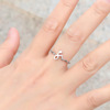 Fresh one size zodiac signs, ring, universal jewelry for beloved, Korean style, wholesale