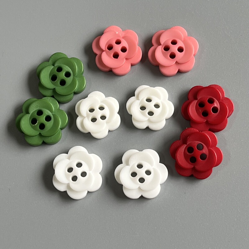 Colorful Cute Flower Buttons Accessories for Children's Cartoon Sweaters and Coats, Cute Buttons for Handmade Diy, Irregular-Shaped Buttons