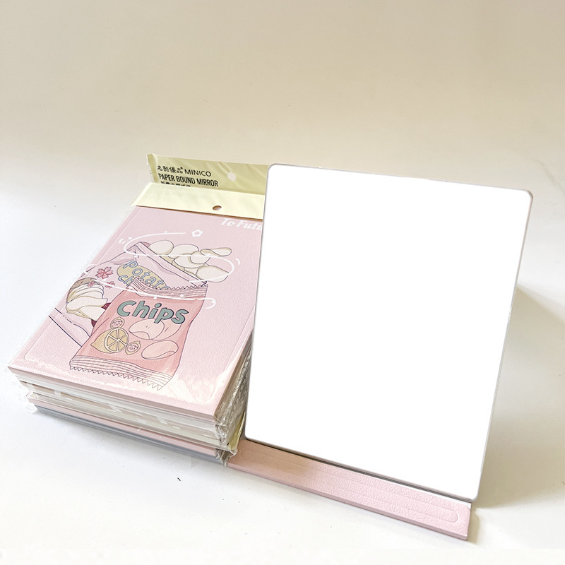 Medium Frameless full screen paper mirror student household folding makeup mirror non-fragile supermarket supply in stock wholesale Medium Frameless full screen paper mirror student household folding makeup mirror non-fragile supermarket supply in stock wholesale