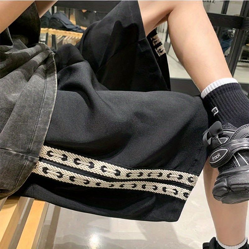 High street simple casual shorts boys summer fashion brand ins plus size loose sports shorts American shorts