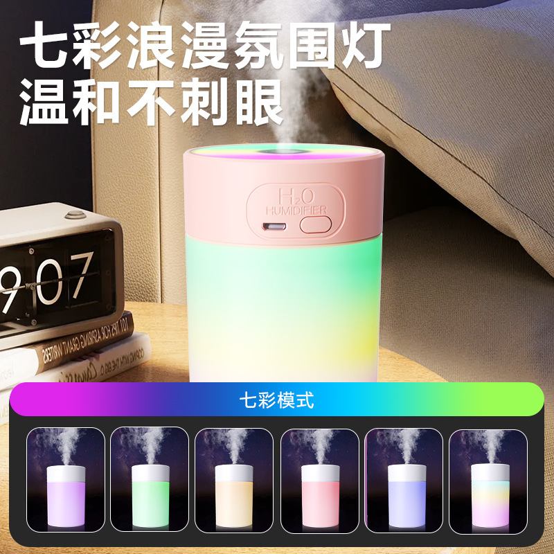 跨境简约炫彩杯加湿器 小型便携家用卧室补水usb迷你车载加湿器|undefined