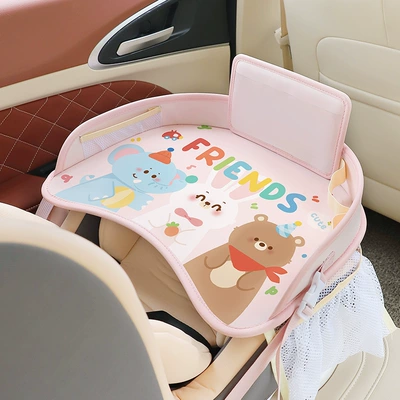 Car table board dining table car rear - 886-leather-model-pink-elephant-bear