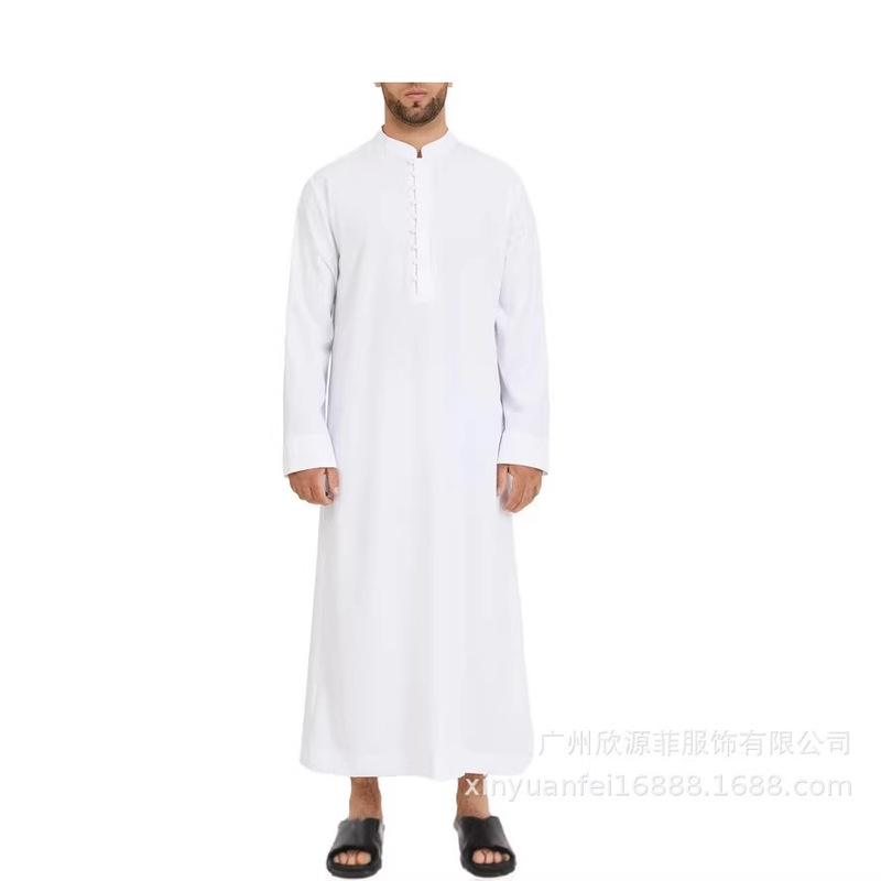 Cross-Border Men's Robes, Aliexpress Hot-Selling Solid Color Stand-Collar Men's Robes, Amazon New Models, Factory Direct Sales, Ready Stock Men's Clothing