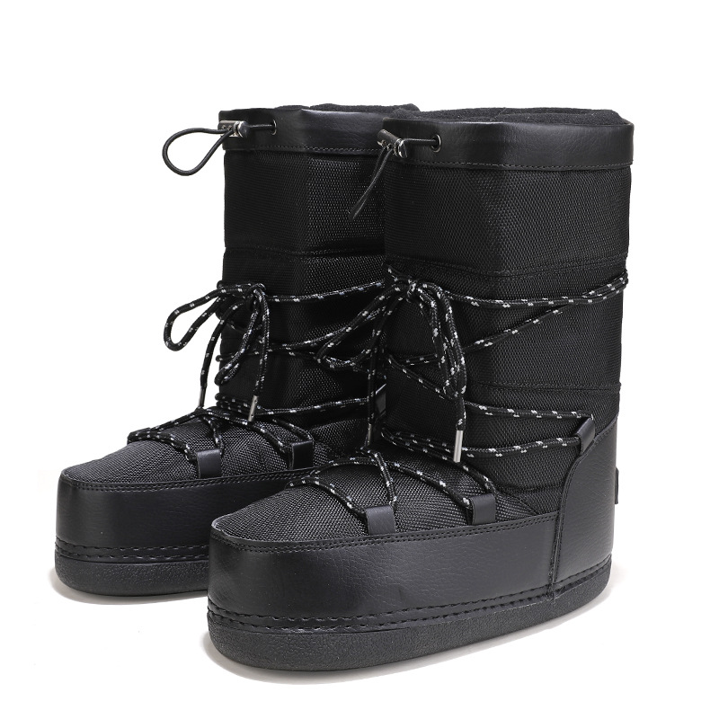 Invierno nuevo espacio al aire libre zapatos botas de esquí negro textura gruesa caliente fresco ventilador transfronterizo SUMINISTRO DE Taobao más tamaño
