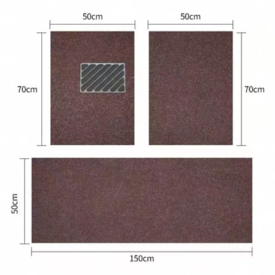 set for the whole car, all-season: Car Carpet - 20-thickened-brown-three-piece-set-front-5070-rear-50150