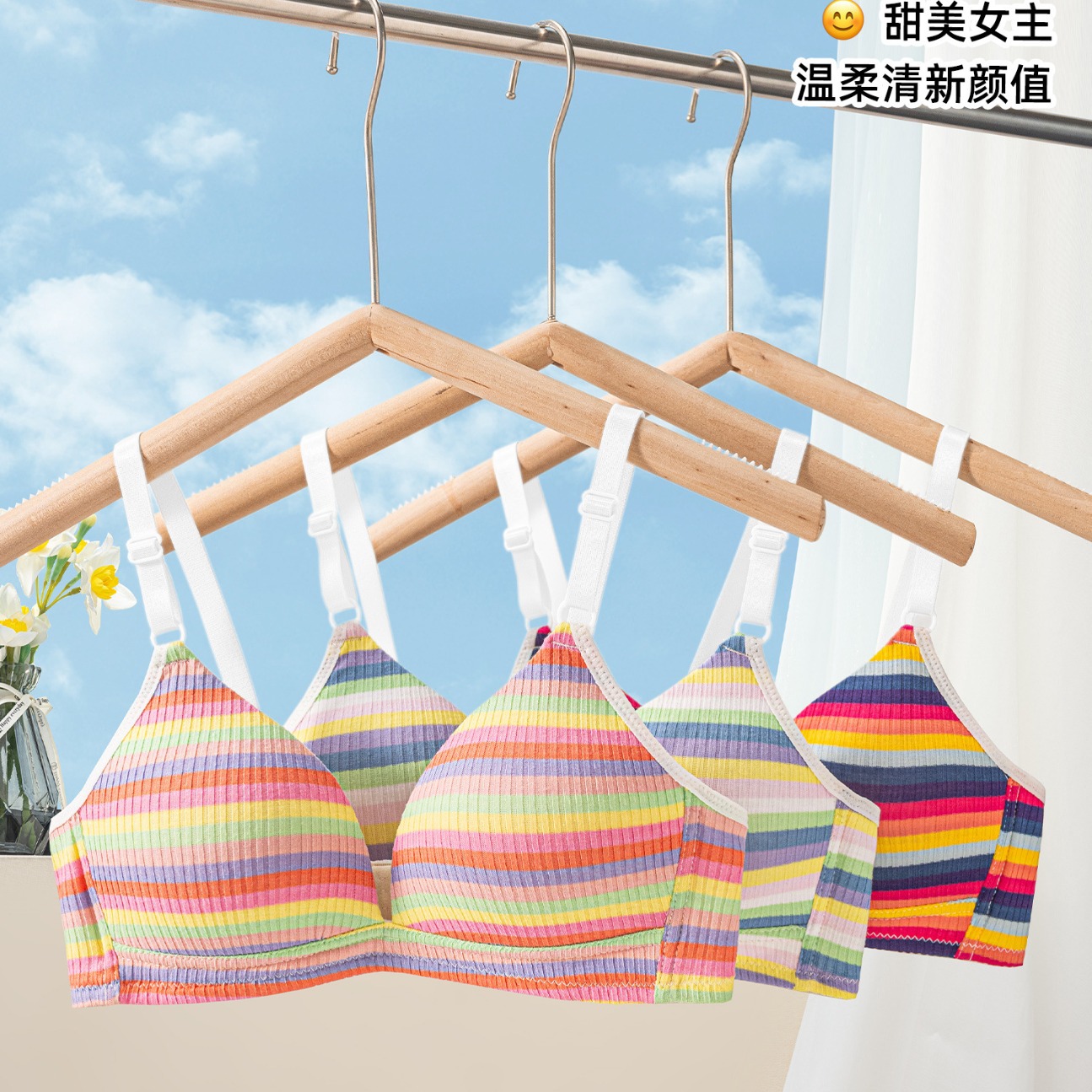 Ventas directas de fábrica comercio electrónico transfronterizo sudeste asiático Vietnam Tailandia ropa interior de mujer dulce fresco transpirable niña sujetador de pecho