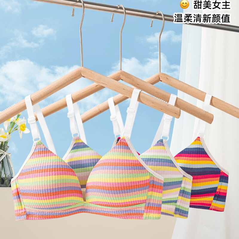 Factory Direct Sales Cross-border E-commerce Southeast Asia Vietnam Thailand Women's Intimates Sweet Cool Breathable Girl's Breast-retracting Bra