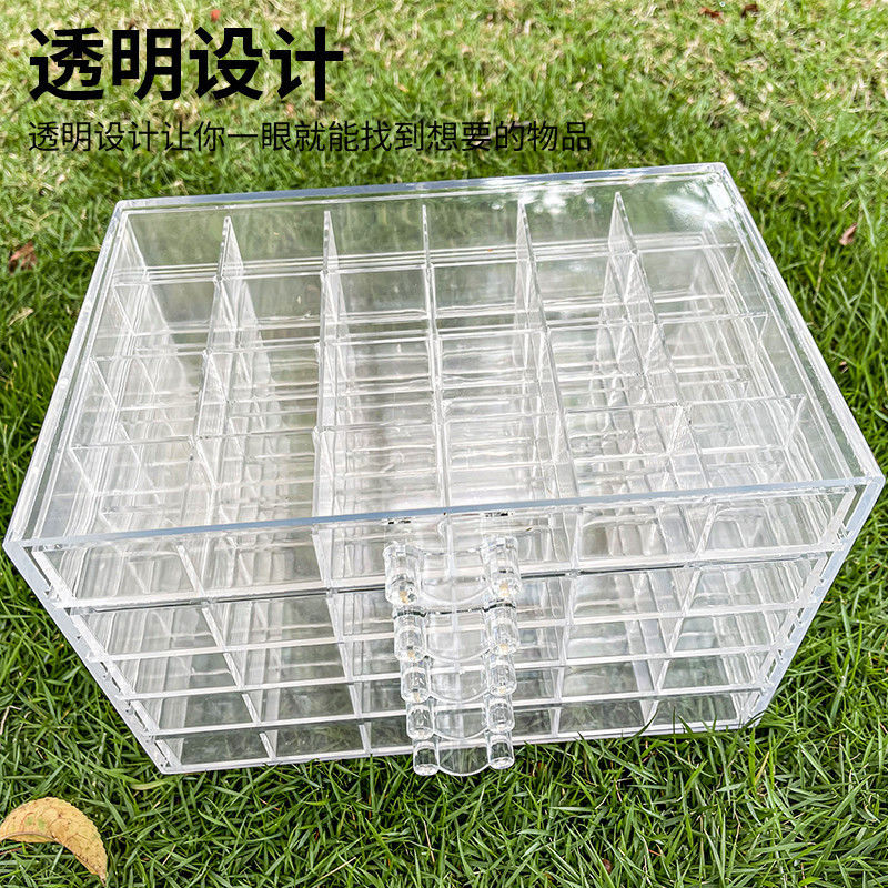 Large Storage Storage Box Desktop Organizer Cabinet Accessories Acrylic Nail Art Transparent Drawer Necklace Storage