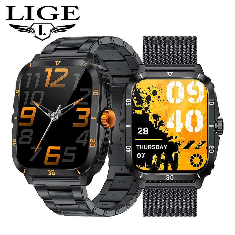 LIGE/Cross-border nuevo reloj inteligente multifunción llamada inalámbrica contador de pasos impermeable asistente de voz reloj deportivo