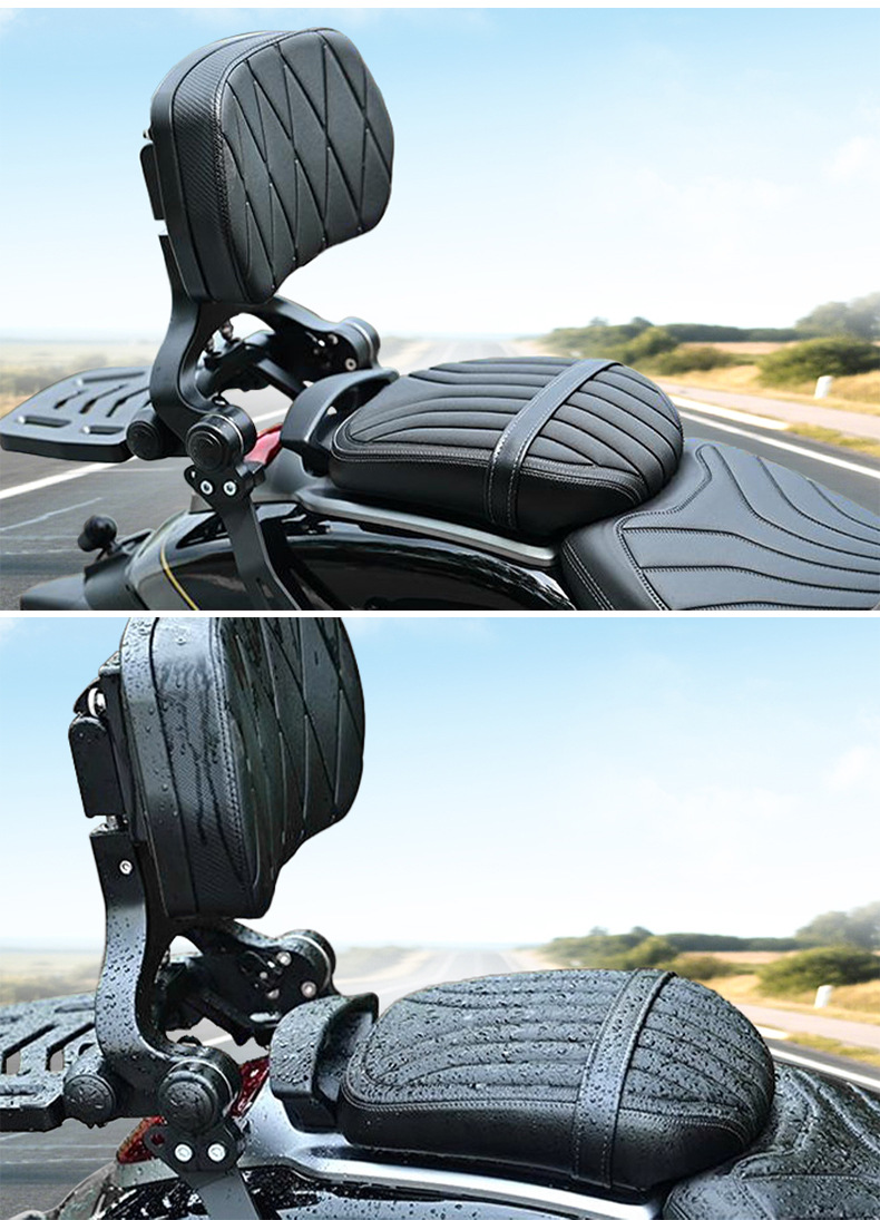 Suitable for Wuji Cu625 Rear Seat Assembly Motorcycle Rear Seat Cushion Thickeneded Shock-Absorbing Widened Waterproof Anti-Slip Rear Seat Cushion