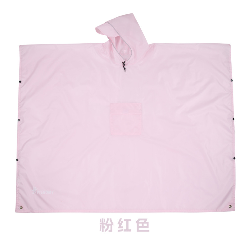 Canopy Mat tres en uno poncho senderismo al aire libre capa multifuncional impermeable PU impermeable poliéster tafetán Amazon
