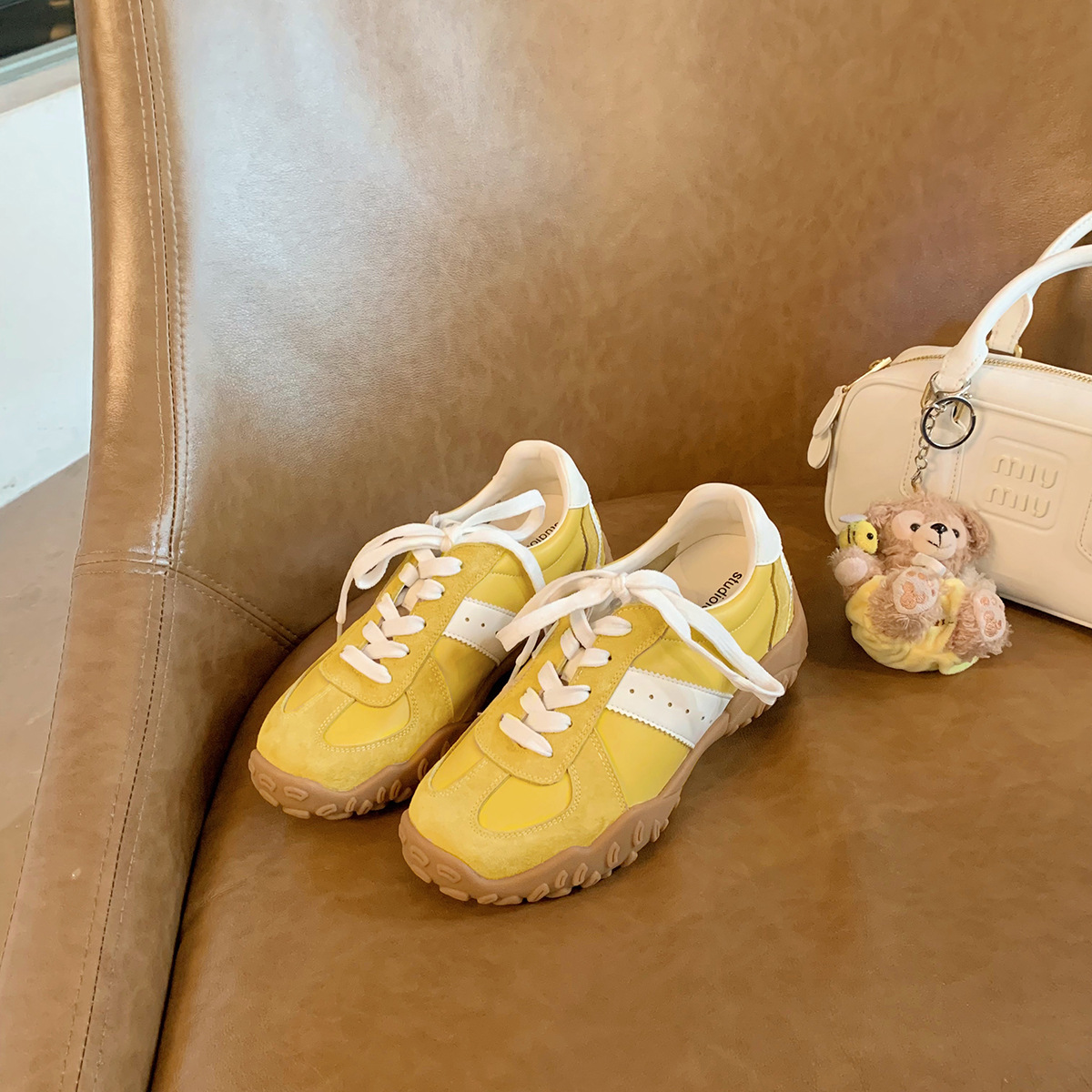 Grape Mom studiolee aumenta en 7cm ~ Zapatos de papá deportivos con cordones de punta redonda