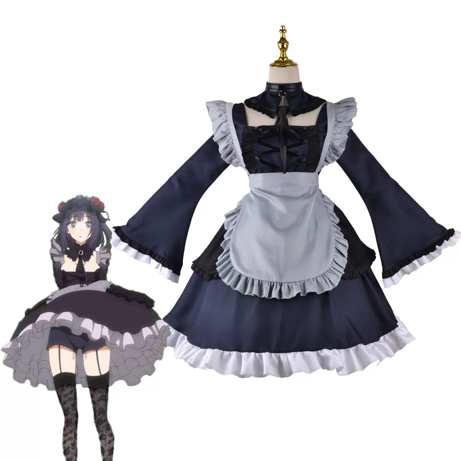 Китагава Умуге Медсестра? Wait: need accuracy. The input: "Kitagawa Umume Maid cos Kuroe Shizuku anime costume Beishui Trading Puff Sleeve Lolita" It's a bit messy. We should translate while preserving format: Type of product + Brand + Model? We'll try:
