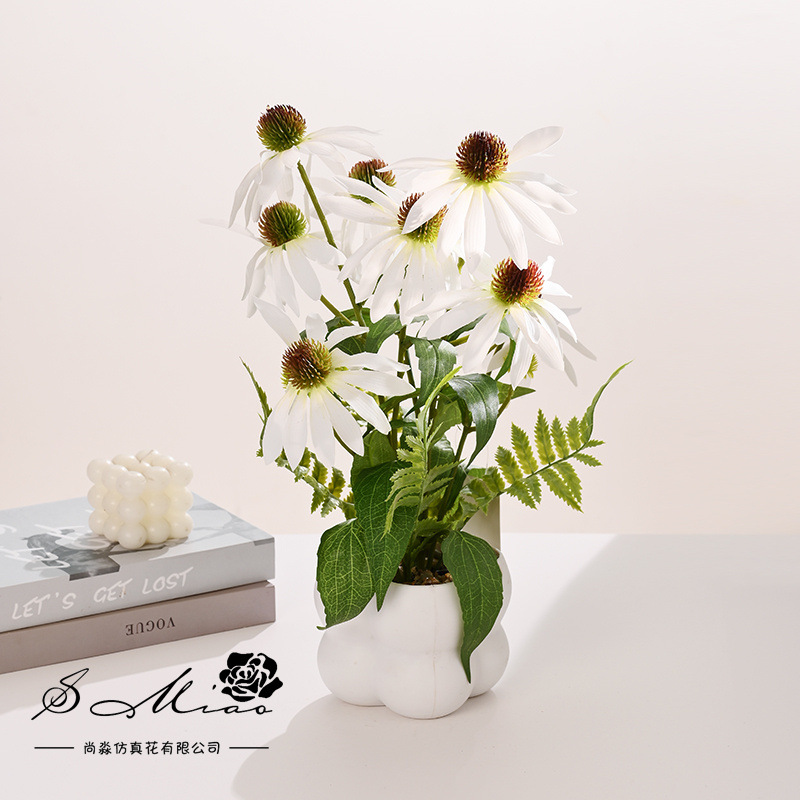 Simulación de flores sensación de pinza bonsai decoración creativa fábrica directa de plantas verdes artificiales flores falsas imitación de maceta image 4